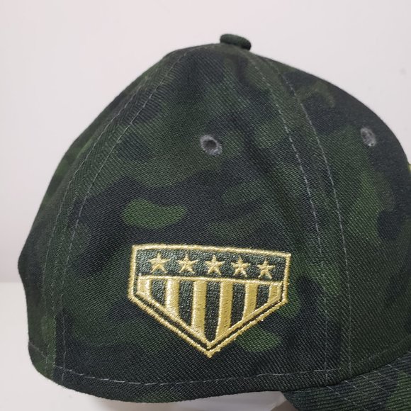 Chicago Cubs Hat Cap Fitted Small 7 1/8 Camo New Era Military Armed Forces MLB - Picture 7 of 11